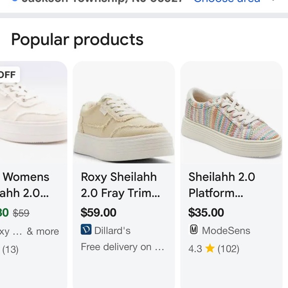 Roxy Sheilahh 2.0 Baby Blue and White Woven Slip-On Shoes - Picture 6 of 6